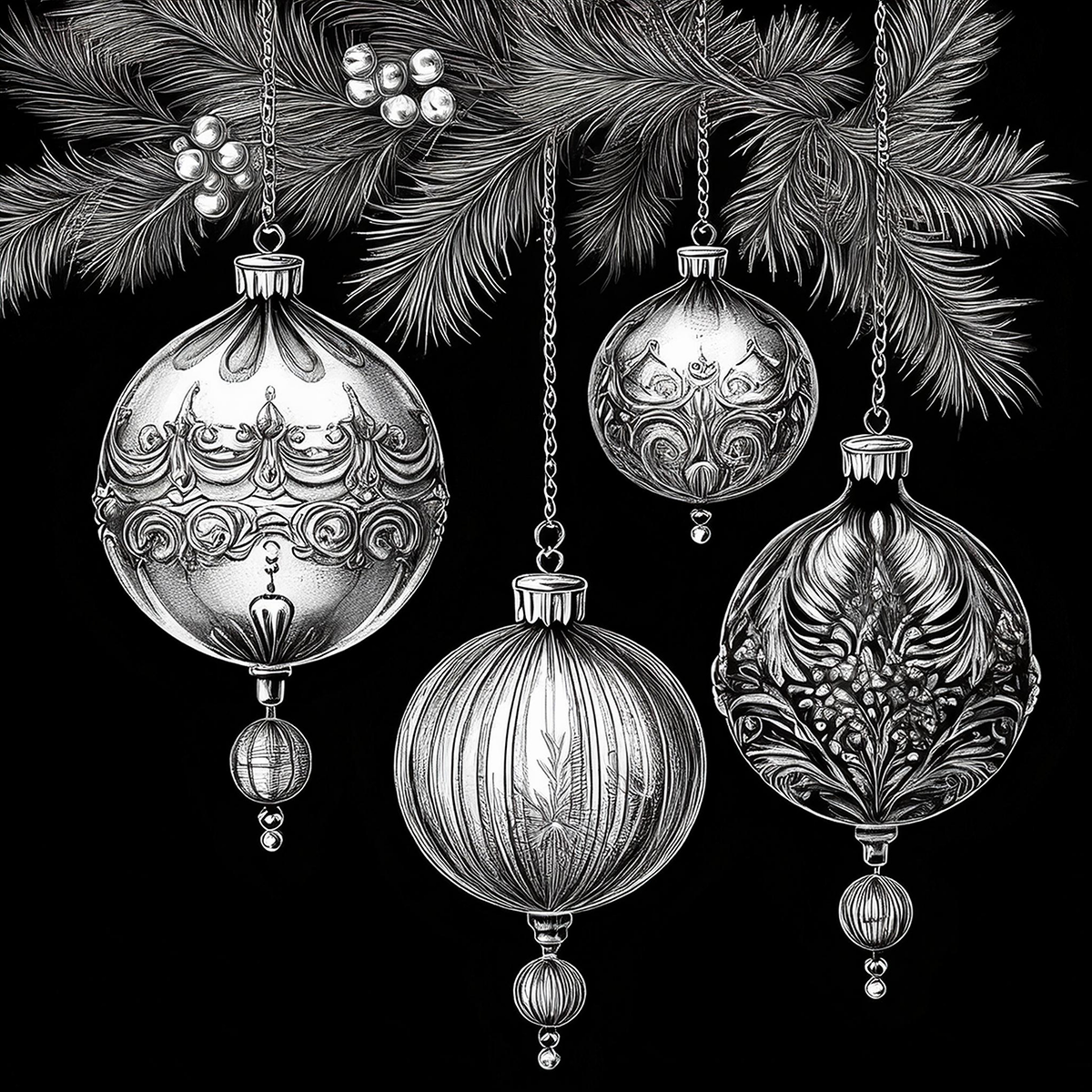 Christmas Coasters- Set of 4