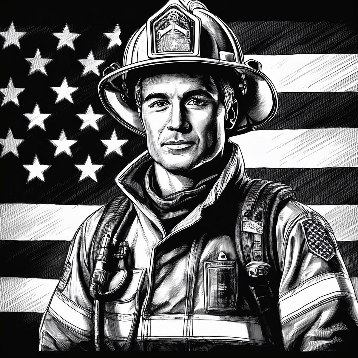 Firefighter Coasters- Set of 4