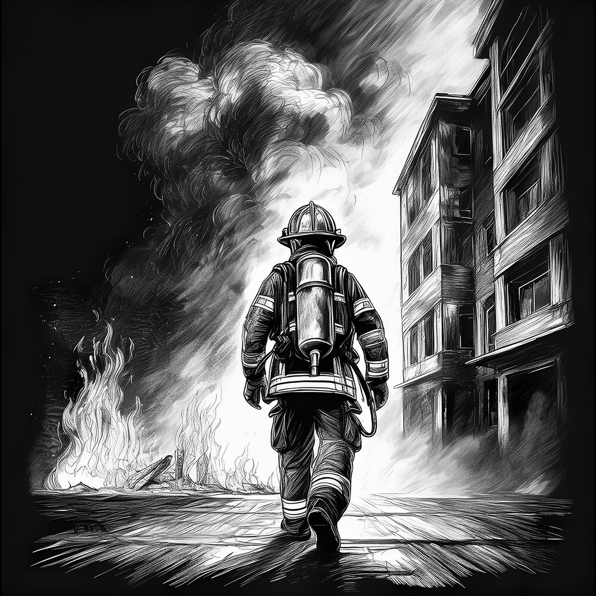 Firefighter Coasters- Set of 4