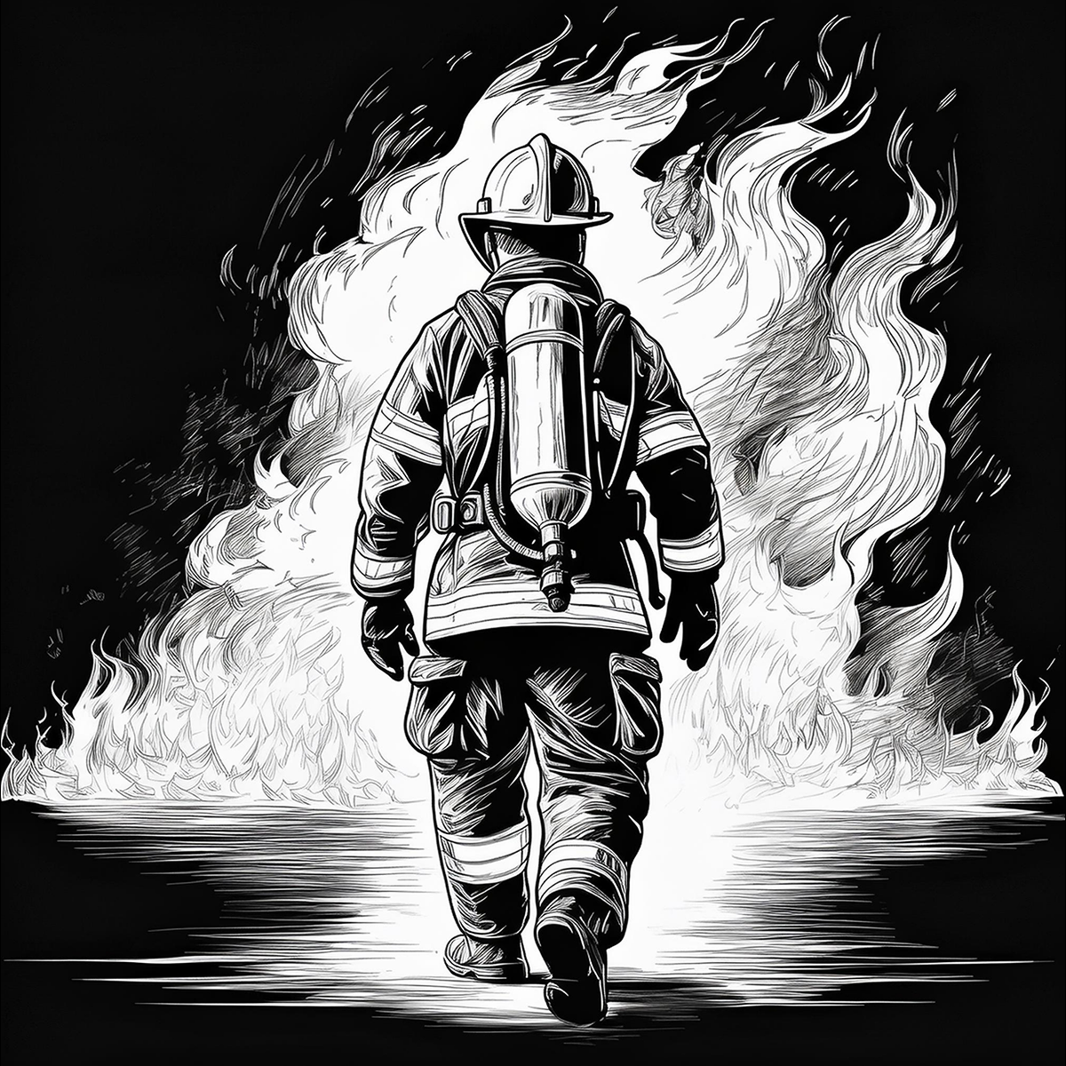 Firefighter Coasters- Set of 4