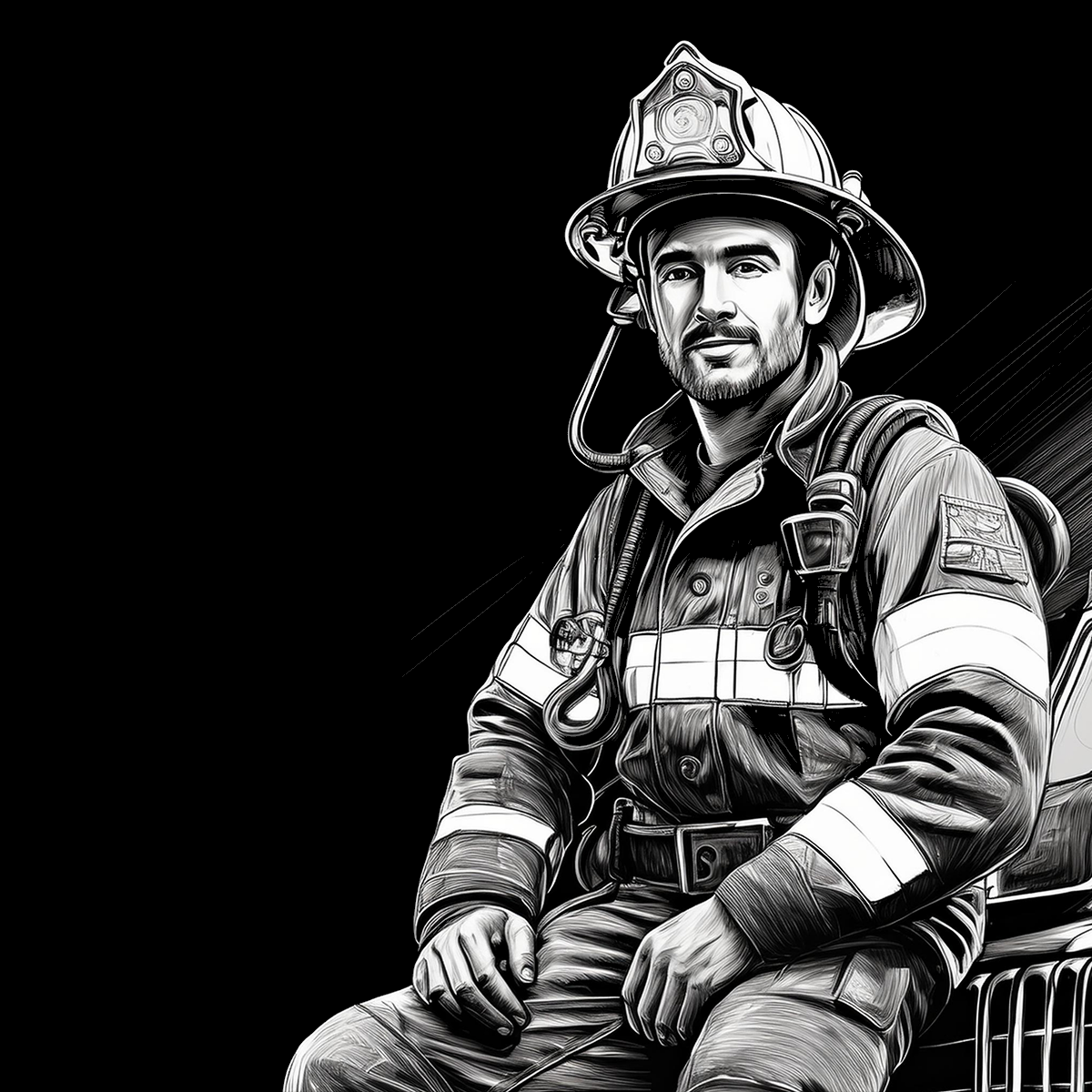 Firefighter Coasters- Set of 4