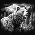 Grizzley Bear Coasters- Set of 4