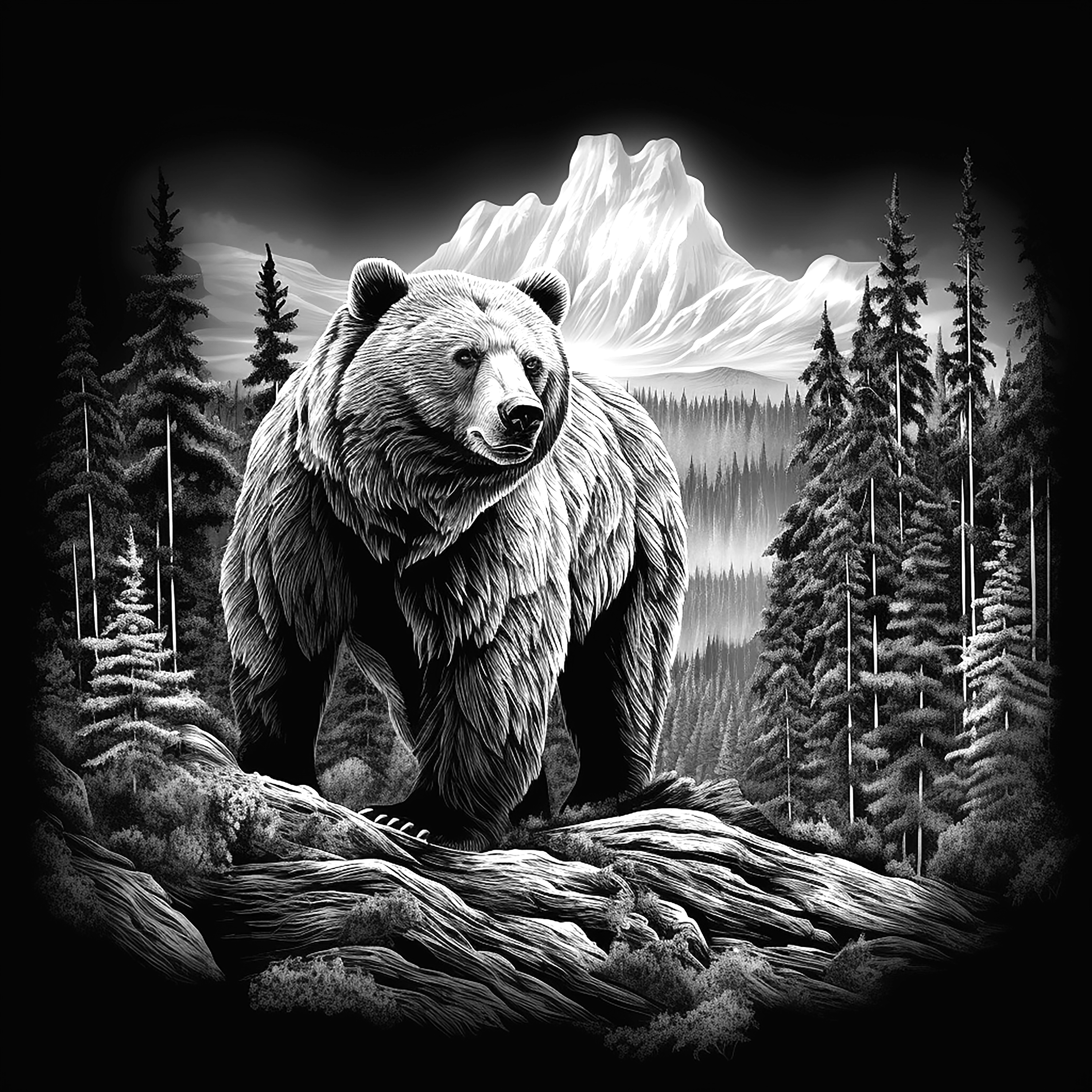 Grizzley Bear Coasters- Set of 4