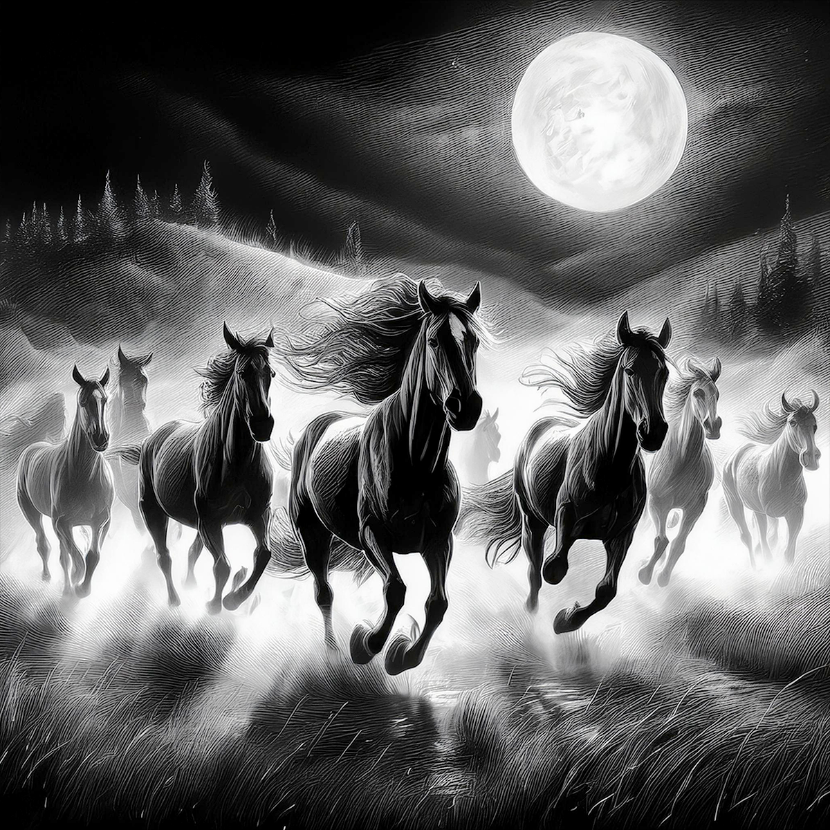Horses Coasters- Set of 4