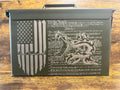 Custom Engraved .50 Cal Ammo Can – Genuine US Army Surplus | Double-Side Engraving